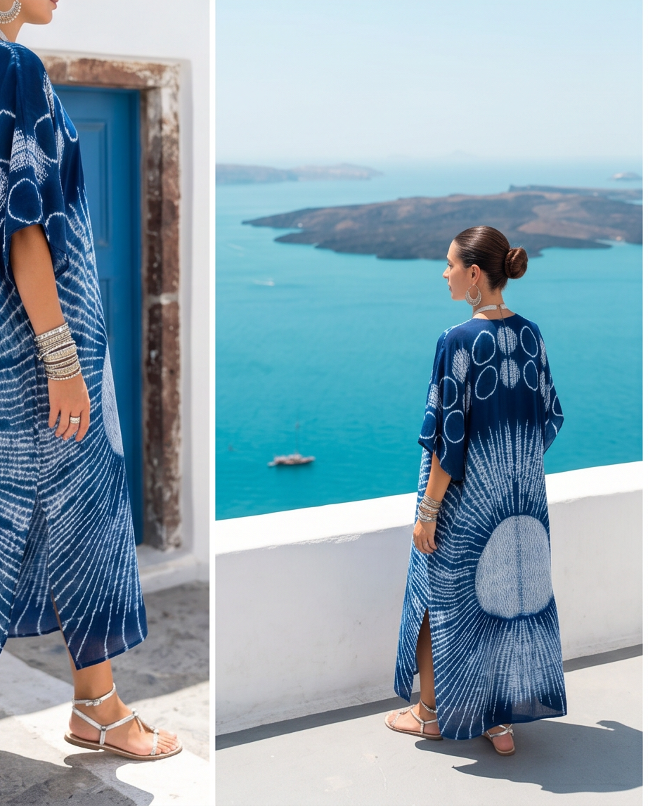 BLUE WAVE KAFTAN