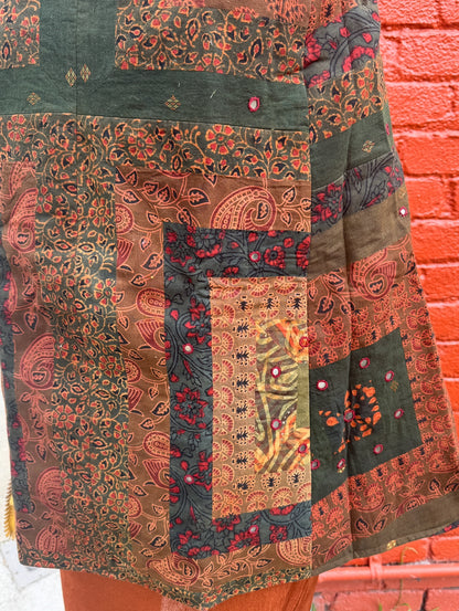 RUSTIC AUTUMN PATCHWORK CAPE
