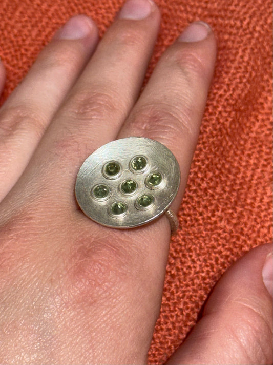 PERIDOT SPHERE RING