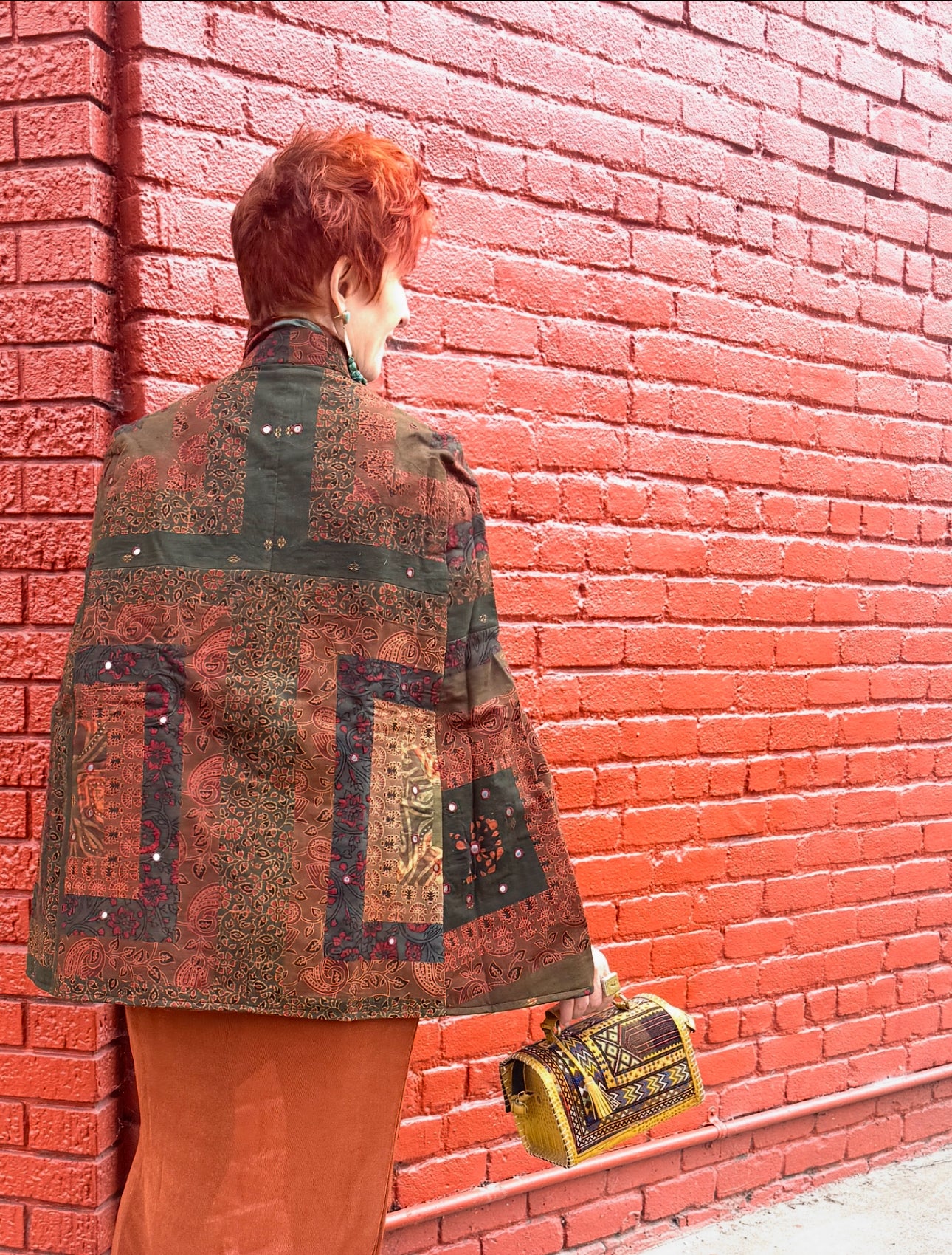 RUSTIC AUTUMN PATCHWORK CAPE