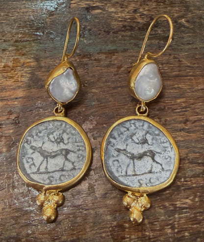 ALEXANDRIA THE GREAT COIN EARRINGS