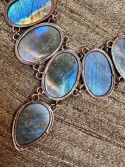 LABRADORITE COPPER NECKLACE