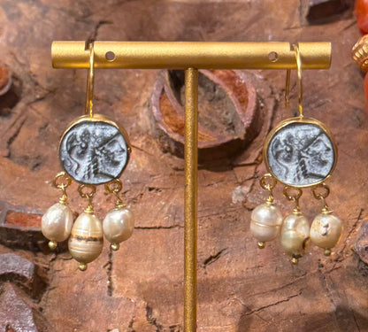 ALEXANDRIA THE GREAT COIN EARRINGS