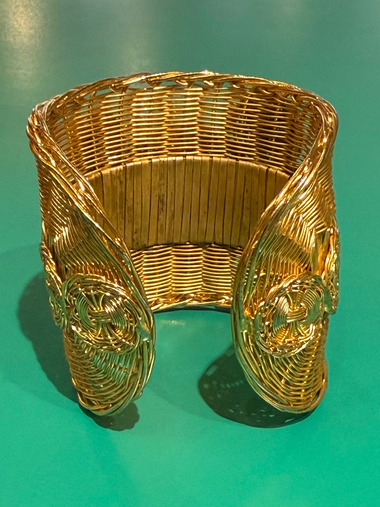 HAND WOVEN MASTERPIECE BRASS WIRE CUFF
