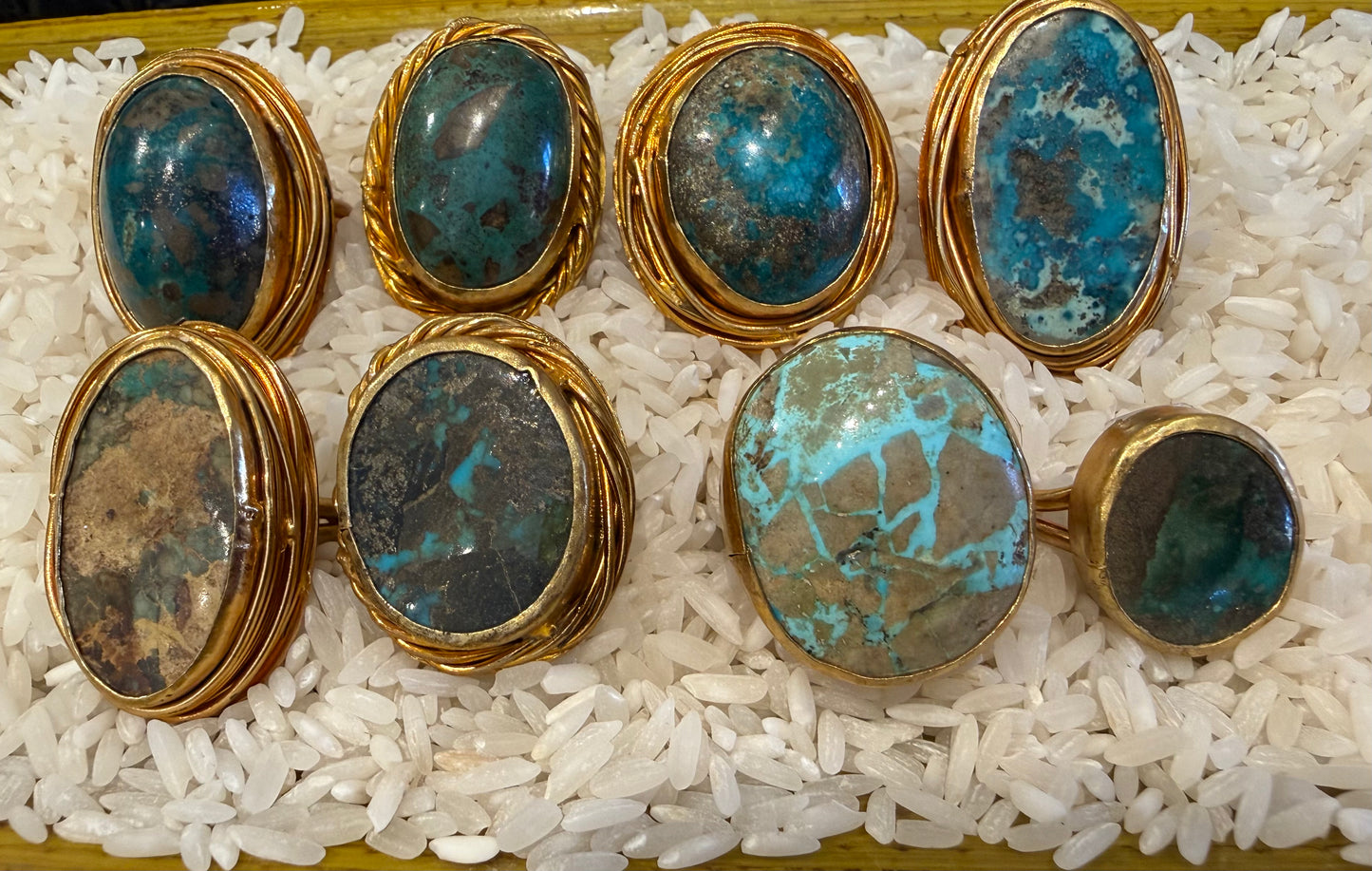 PERSIAN TURQUOISE NEST RINGS