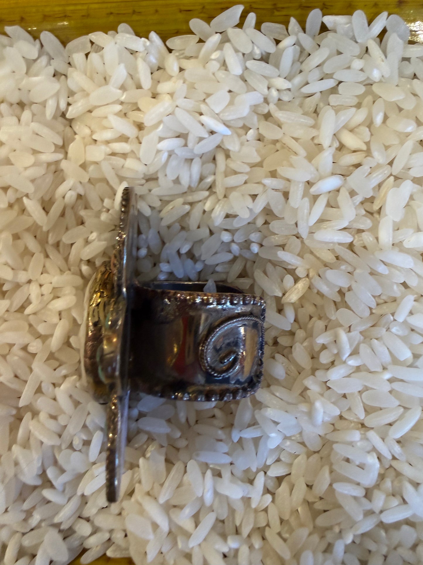 PERSIAN TURQUOISE AND BLISTER PYRITE RING