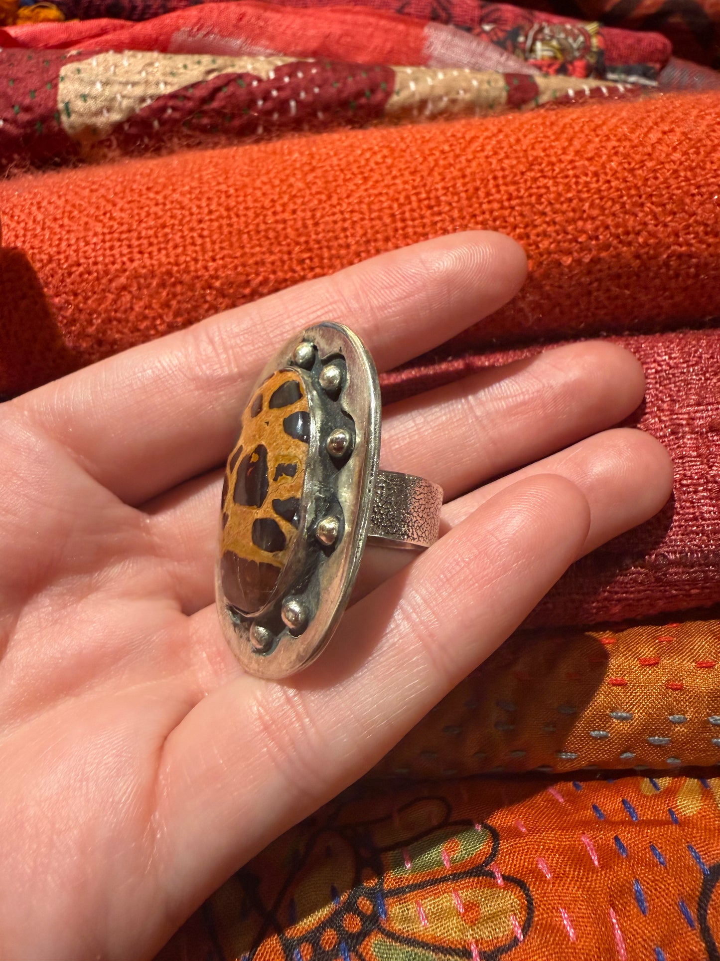 LEOPARD BAUXITE RING