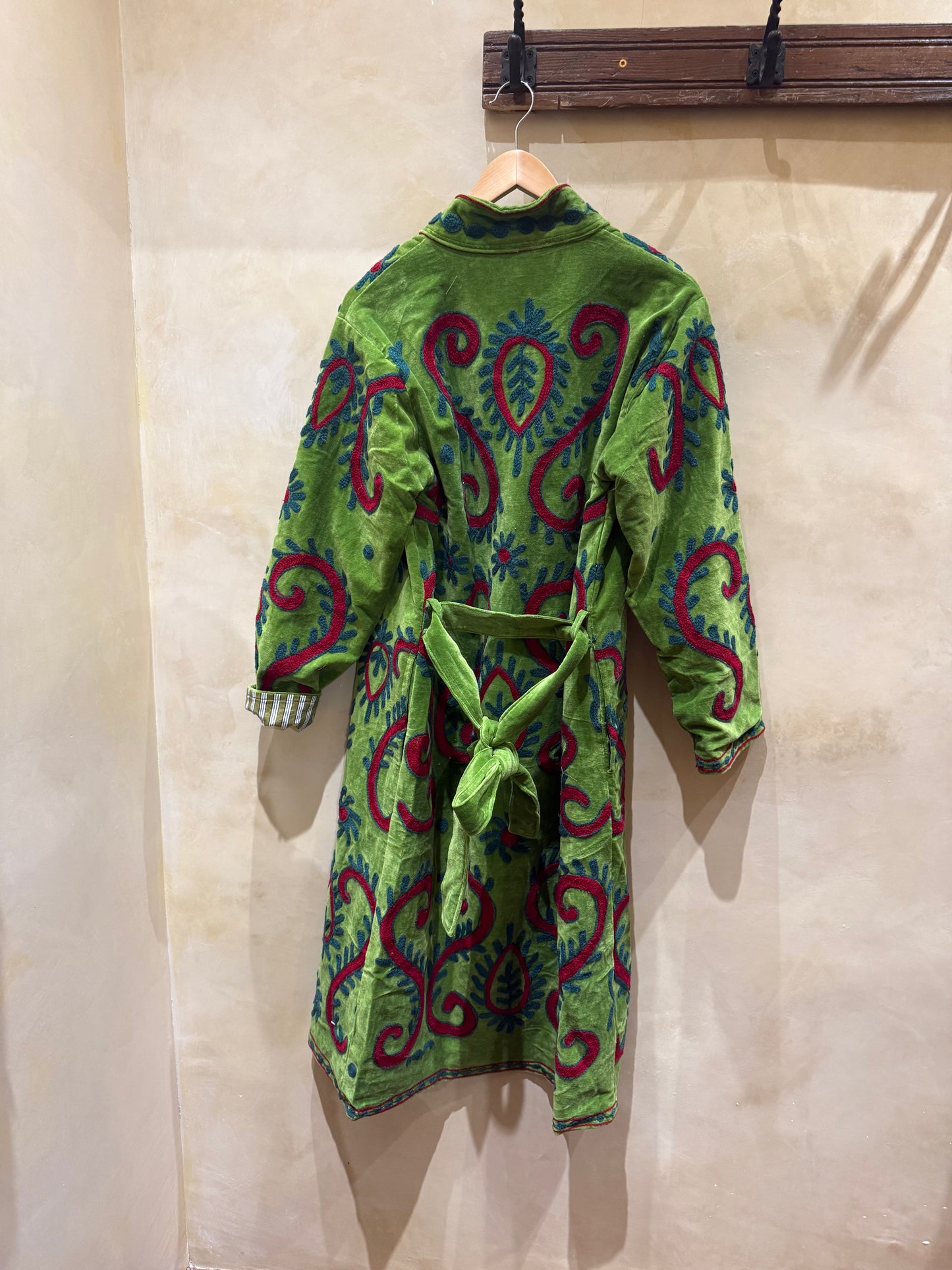 SWIRL COTTON VELVET COAT