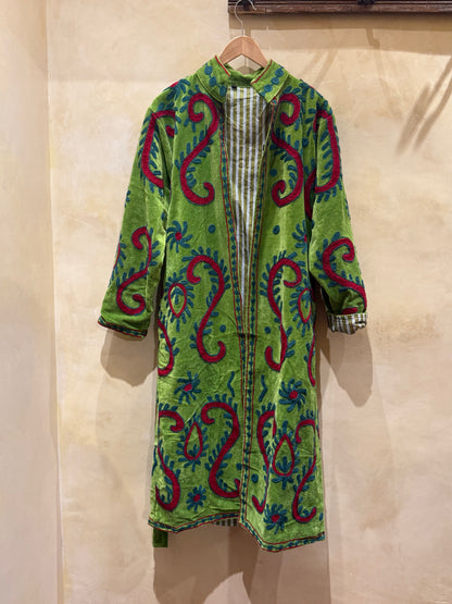 SWIRL COTTON VELVET COAT