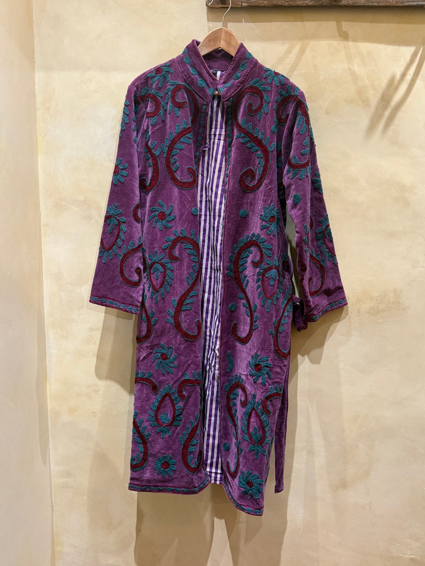 SWIRL COTTON VELVET COAT