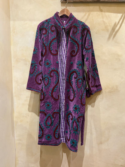 SWIRL COTTON VELVET COAT