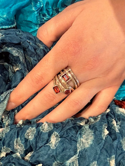 GARNET WRAP RING