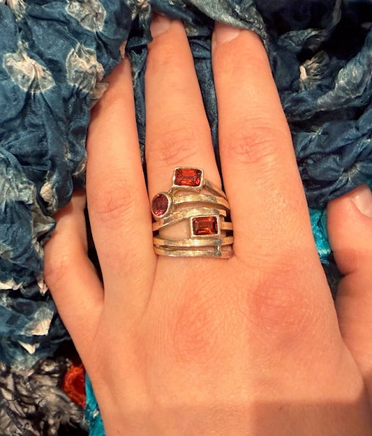 GARNET WRAP RING