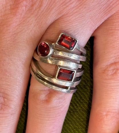 GARNET WRAP RING