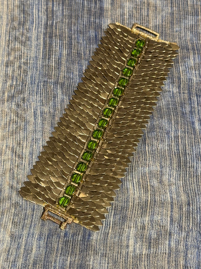 INTRICATE METAL FISH SCALE WRIST WRAPS