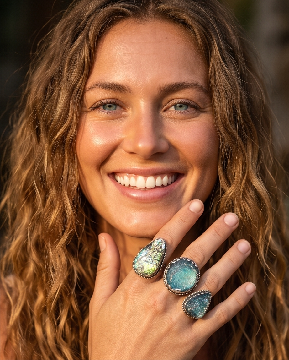 ROMÁN SEA GLASS RINGS