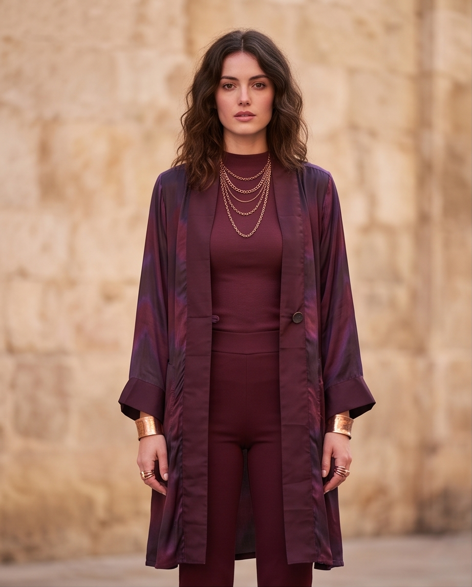 KALEIDOSCOPIC HAND DYED SWING COATS