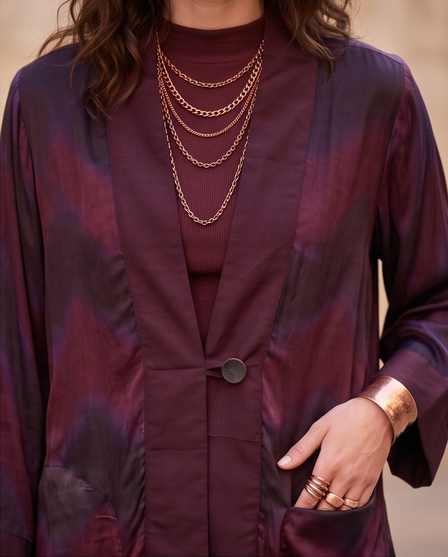 KALEIDOSCOPIC HAND DYED SWING COATS