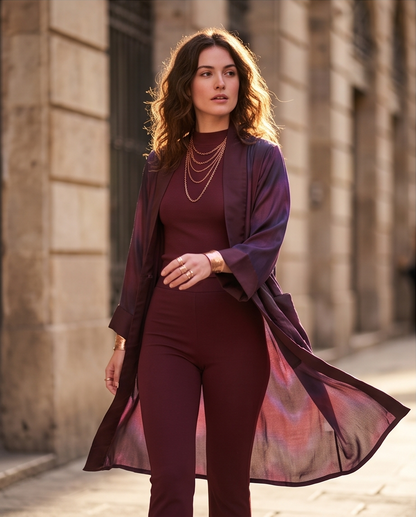 KALEIDOSCOPIC HAND DYED SWING COATS