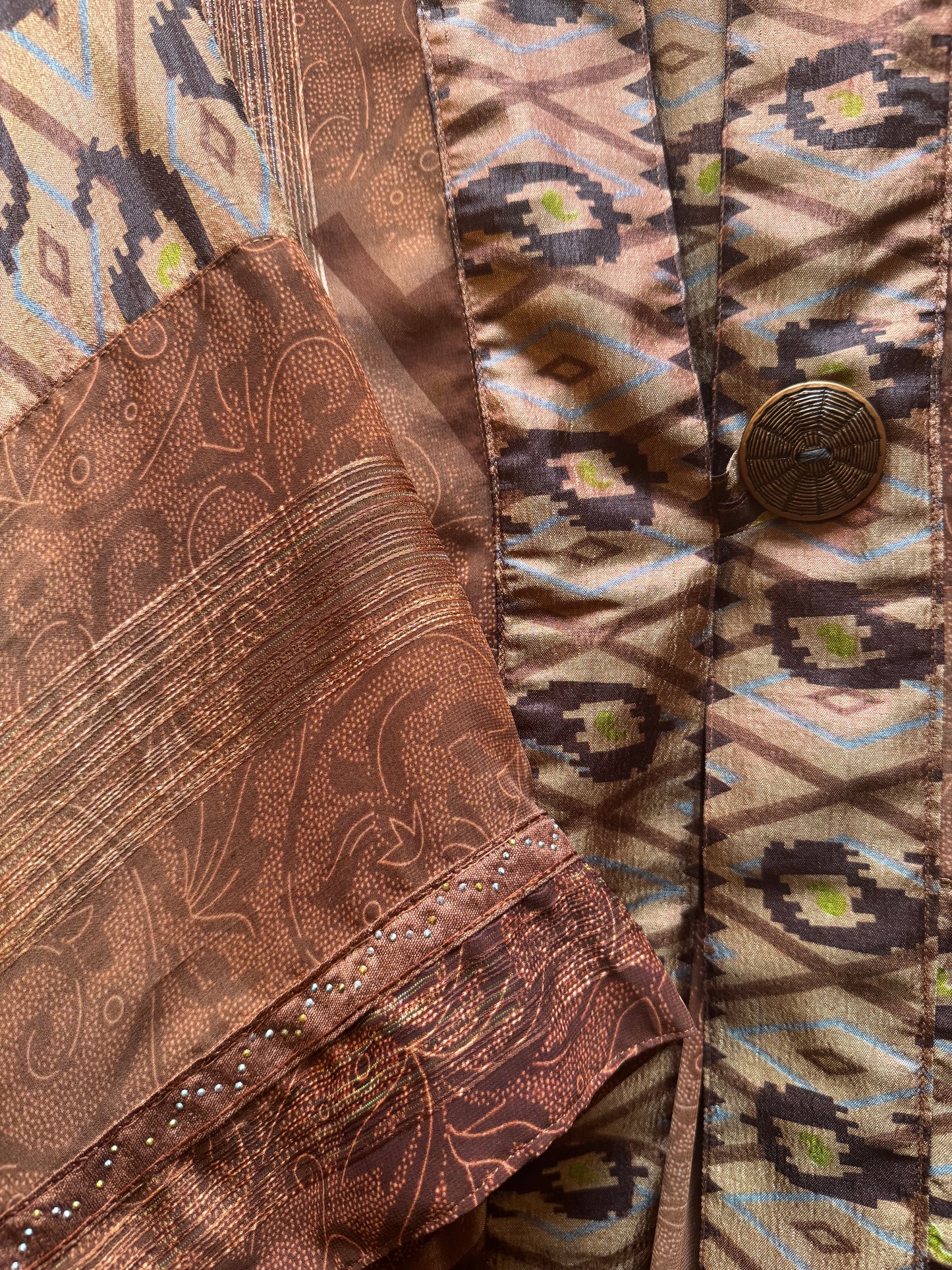 COPPER IKAT LONG KIMONOS