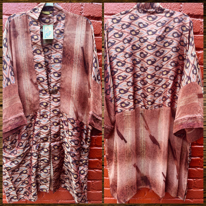 COPPER IKAT LONG KIMONOS