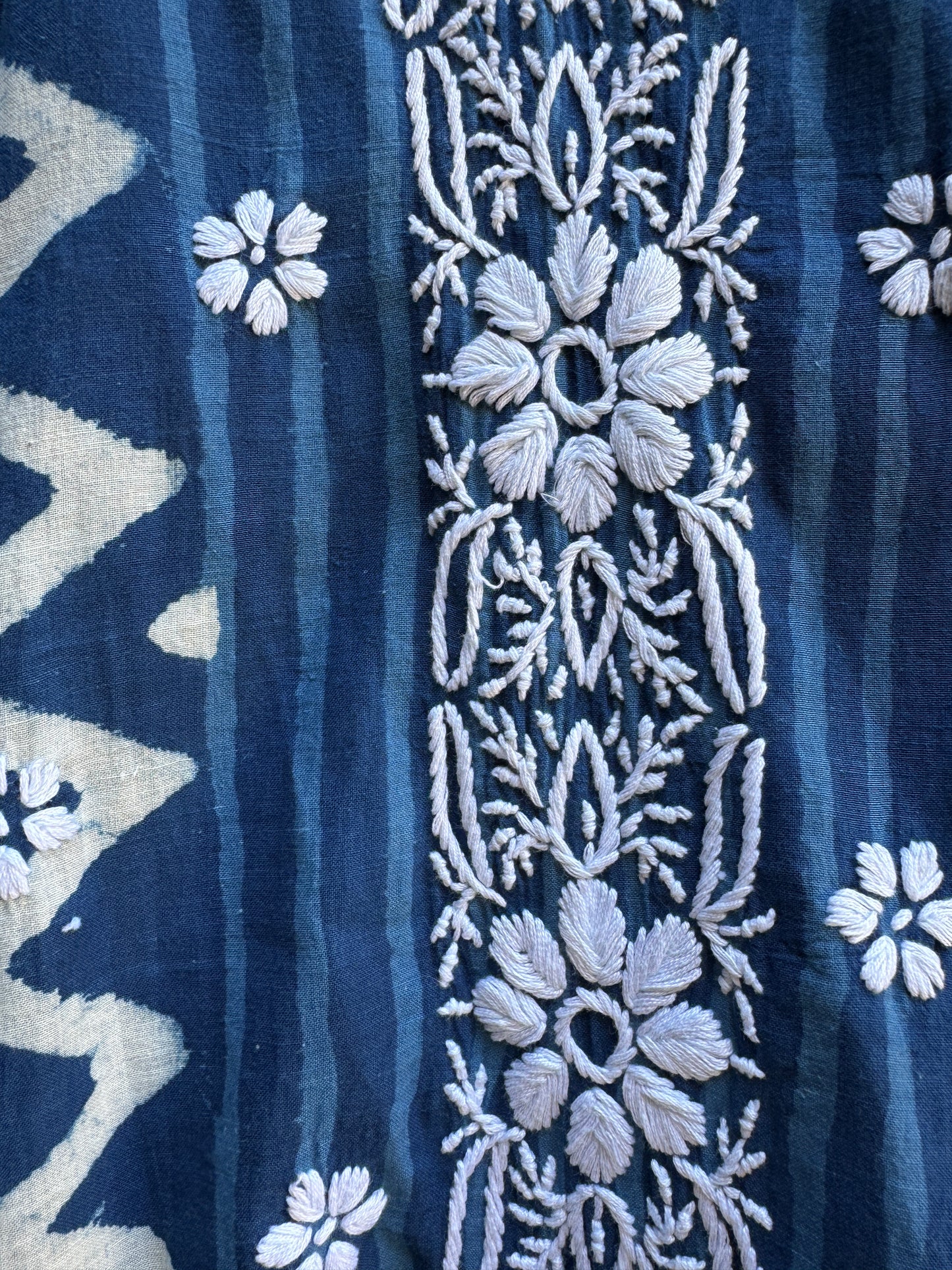 EMBROIDERED INDIGO TUNIC