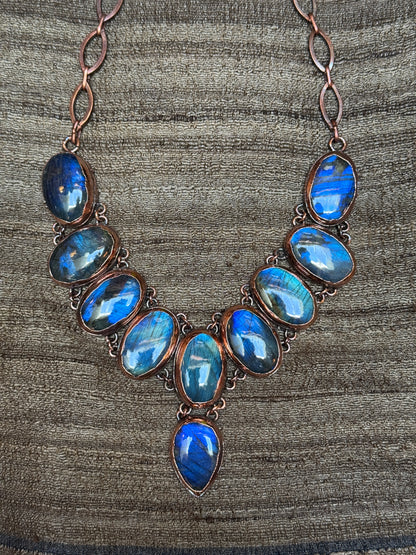 LABRADORITE COPPER NECKLACE