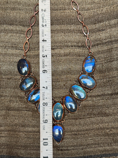 LABRADORITE COPPER NECKLACE