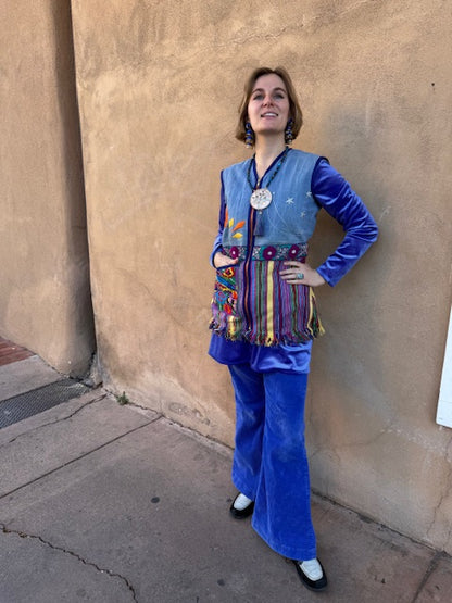 SUN MOON BIRD HUIPIL UPCYCLED VEST