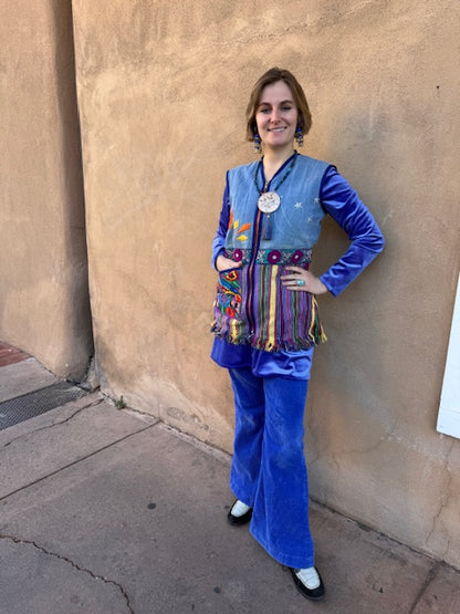 SUN MOON BIRD HUIPIL UPCYCLED VEST