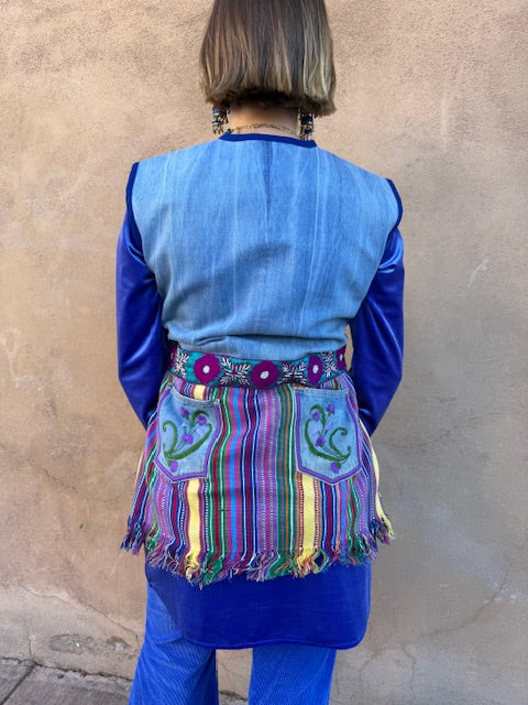 SUN MOON BIRD HUIPIL UPCYCLED VEST