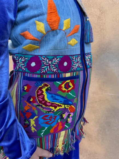 SUN MOON BIRD HUIPIL UPCYCLED VEST