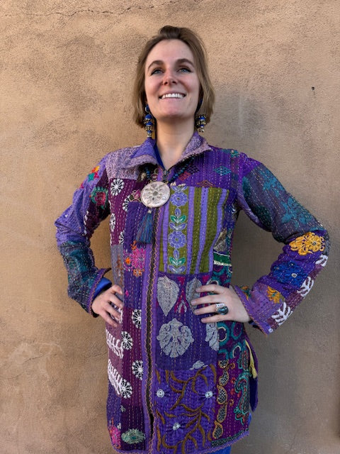 PURPLE CHAGALL ZIP JACKET