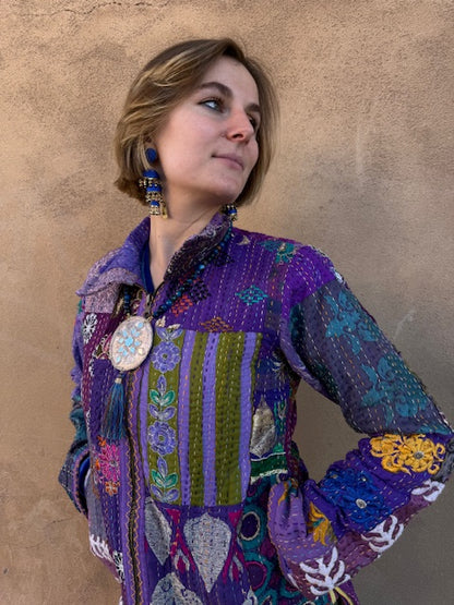 PURPLE CHAGALL ZIP JACKET