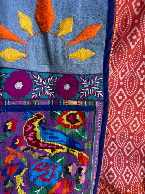 SUN MOON BIRD HUIPIL UPCYCLED VEST