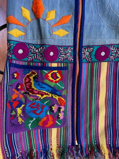 SUN MOON BIRD HUIPIL UPCYCLED VEST