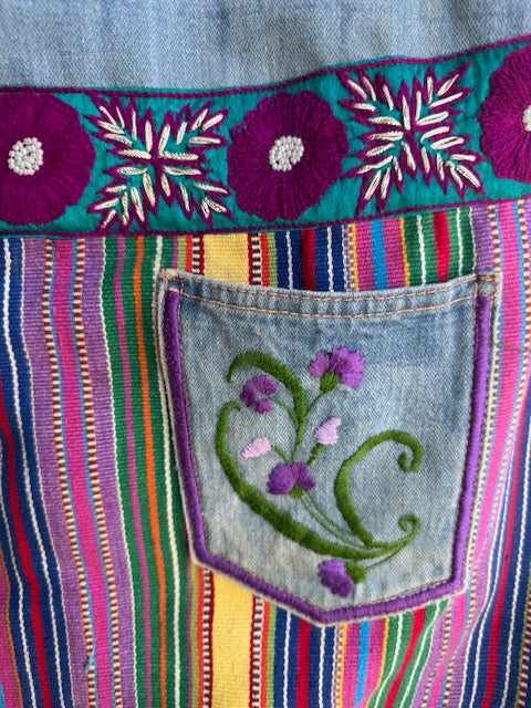 SUN MOON BIRD HUIPIL UPCYCLED VEST