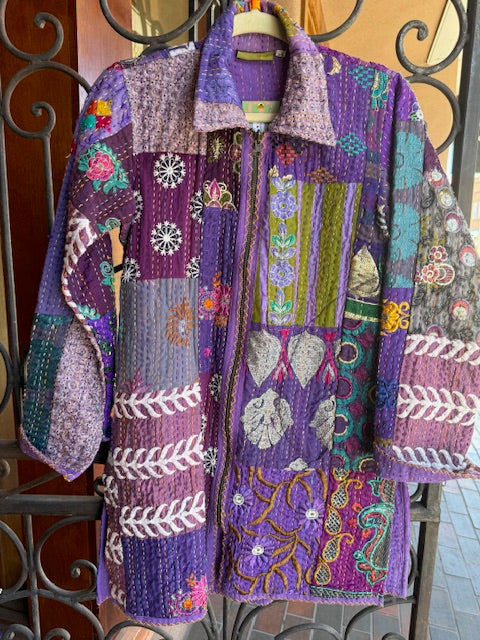 PURPLE CHAGALL ZIP JACKET