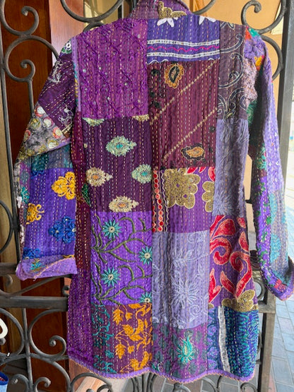 PURPLE CHAGALL ZIP JACKET