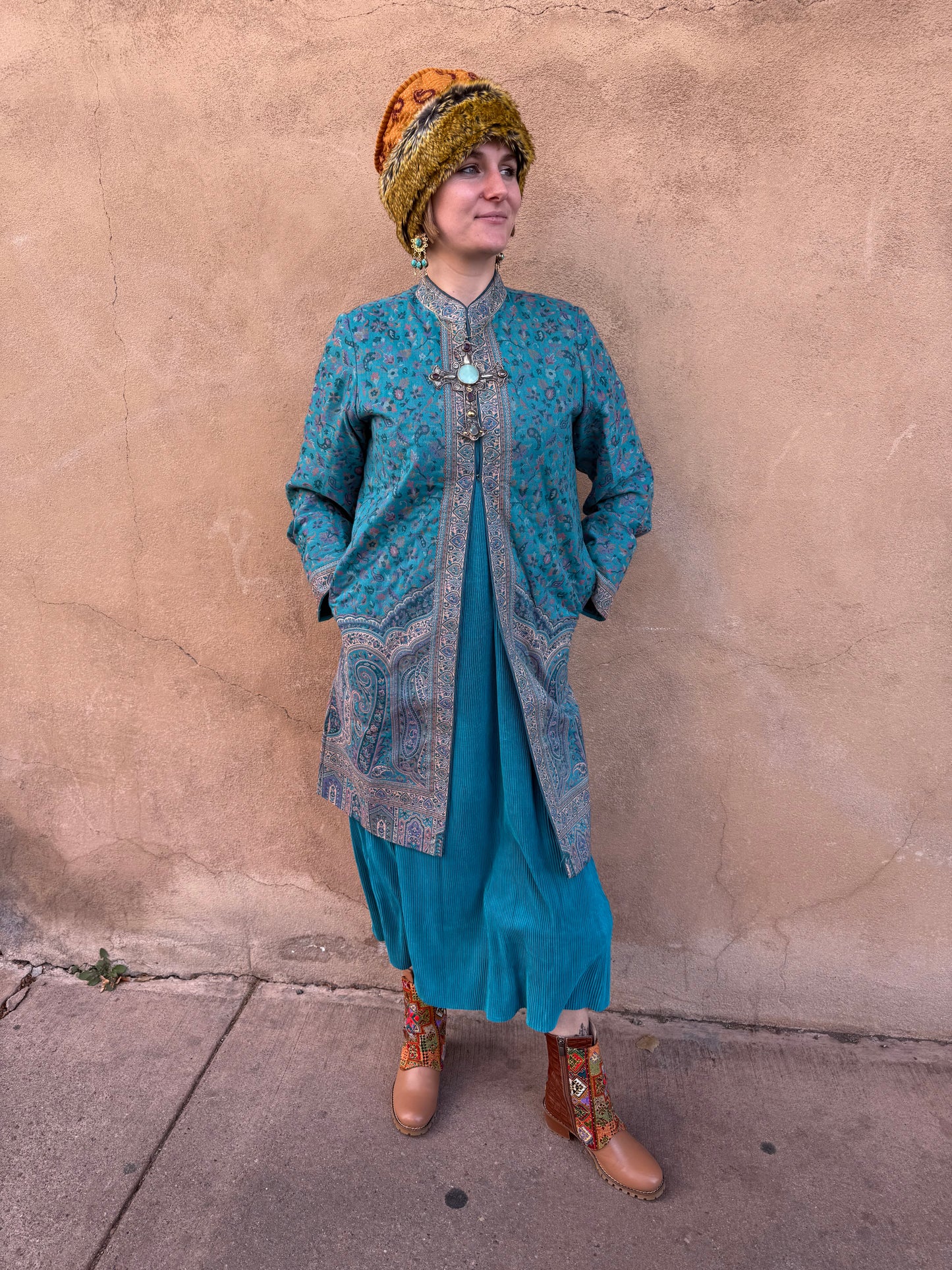 KASHMIRI WOOL BROCADE COAT