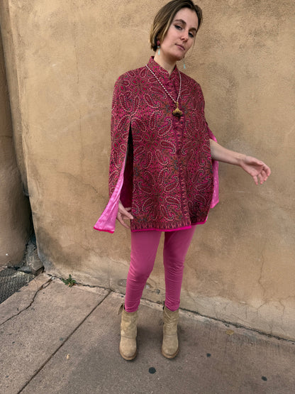KASHMIR EMBROIDERED CAPE