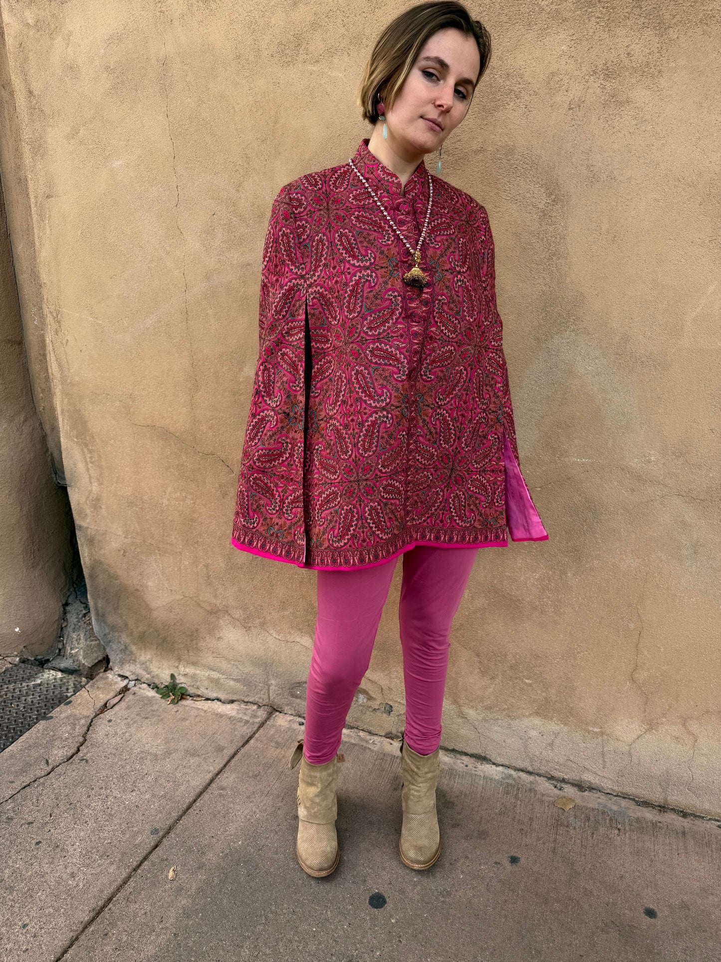 KASHMIR EMBROIDERED CAPE