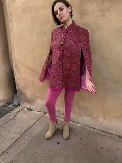 KASHMIR EMBROIDERED CAPE