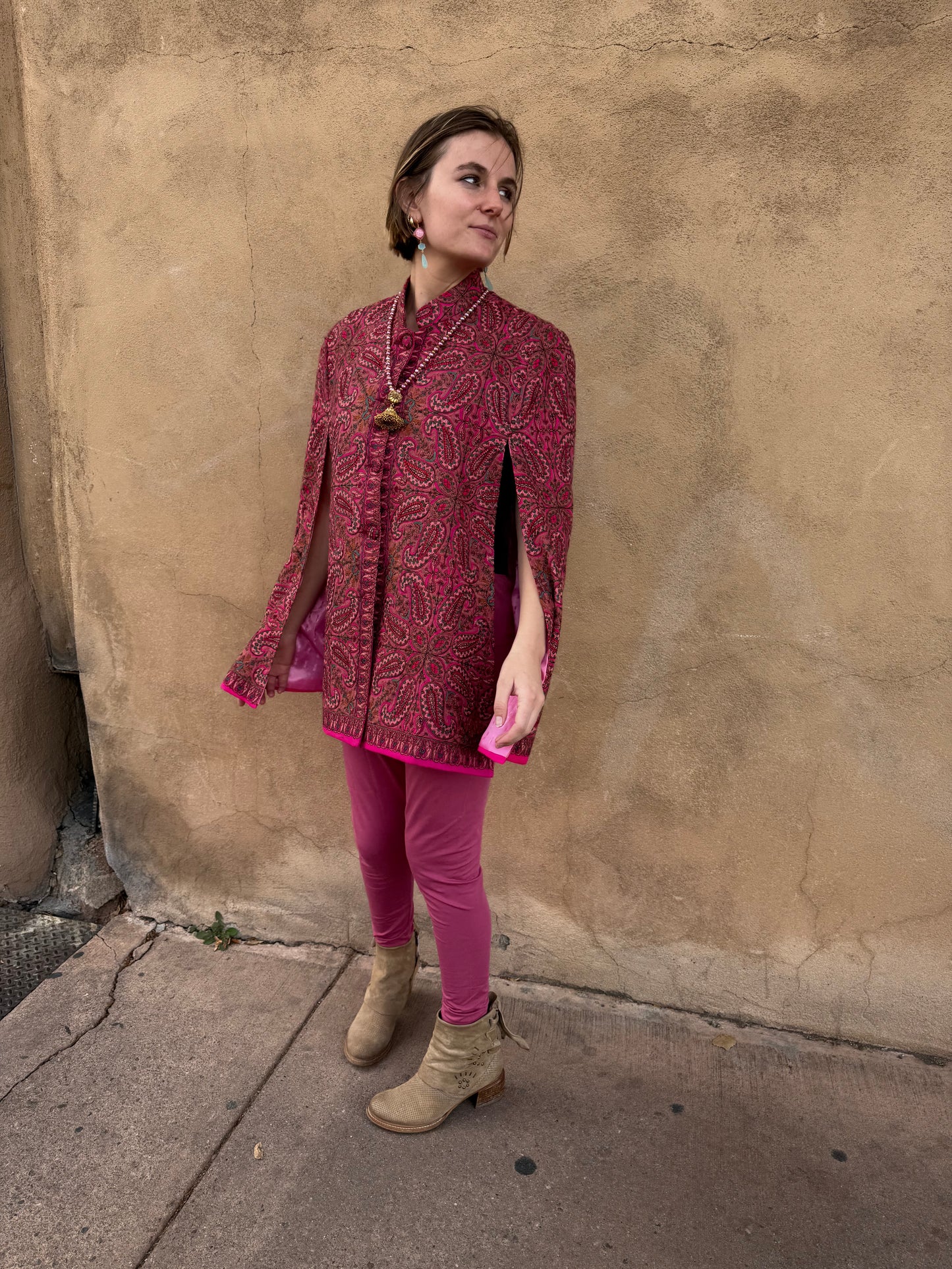 KASHMIR EMBROIDERED CAPE