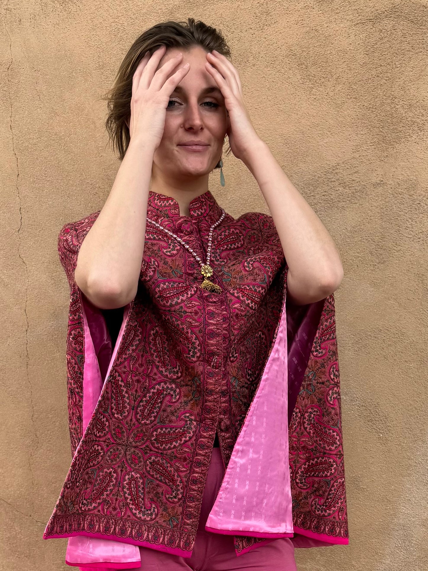 KASHMIR EMBROIDERED CAPE