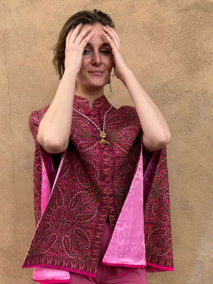 KASHMIR EMBROIDERED CAPE