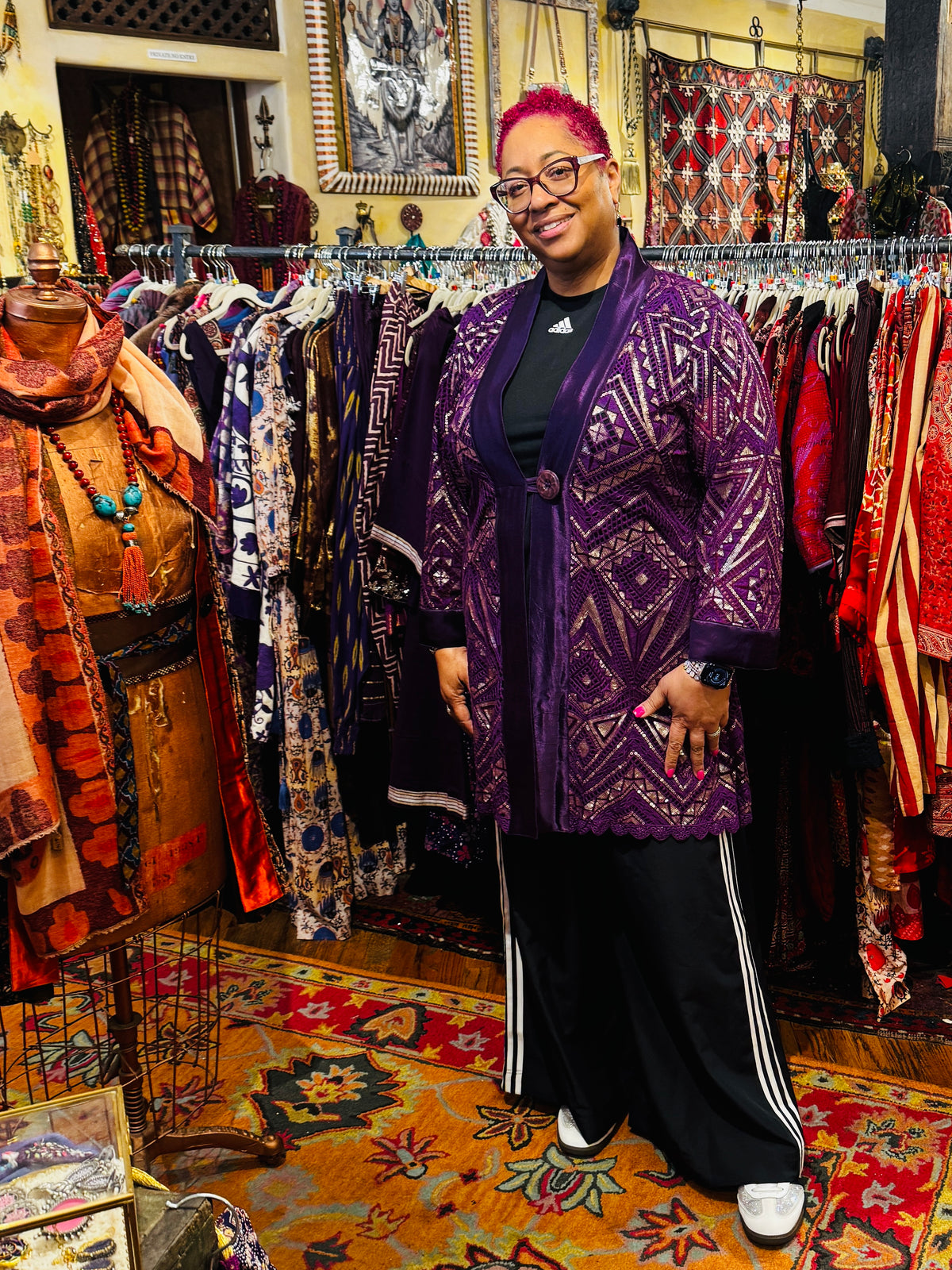 PURPLE DECO EMPIRE COAT