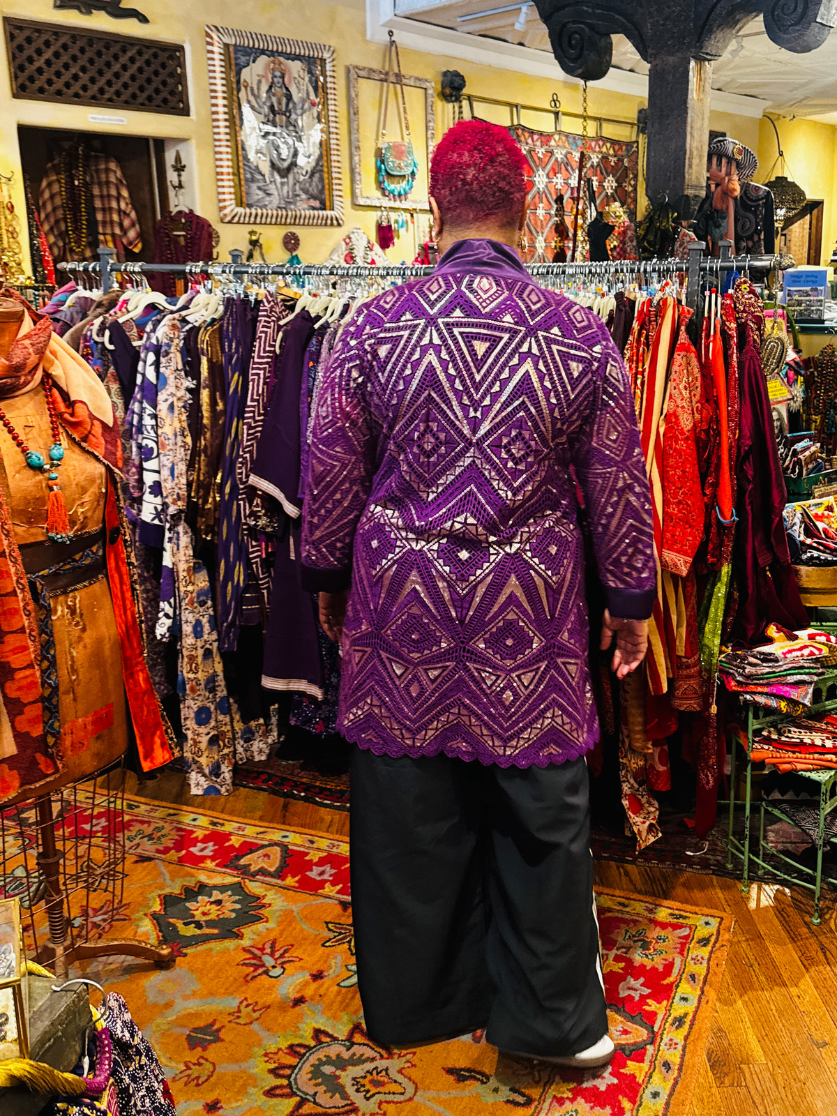 PURPLE DECO EMPIRE COAT