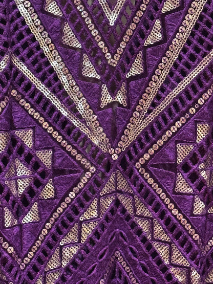 PURPLE DECO EMPIRE COAT