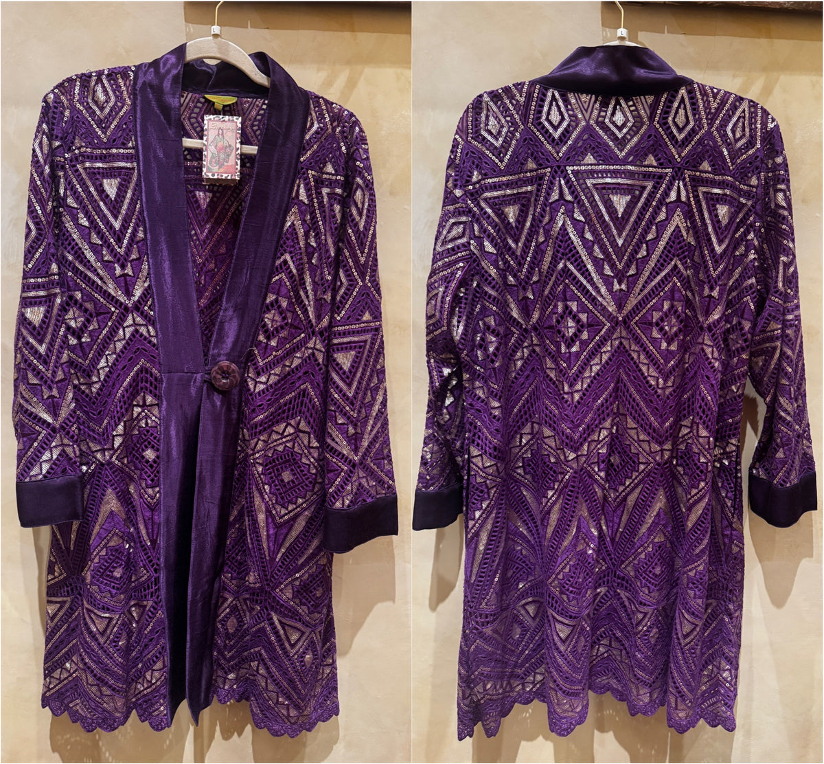 PURPLE DECO EMPIRE COAT